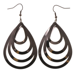 Silver-Tone Metal Dangle-Earrings #LQE2836