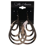 Silver-Tone Metal Dangle-Earrings #LQE2836