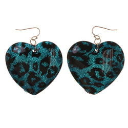 Colorful  Glitter Sparkle Cheetah Print Dangle-Earrings #LQE2841