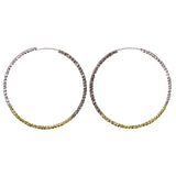 Silver-Tone & Gold-Tone Colored Metal Hoop-Earrings #LQE2845