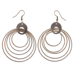 Silver-Tone Metal Dangle-Earrings #LQE2846