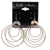 Silver-Tone Metal Dangle-Earrings #LQE2846