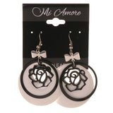 Colorful  Rose Bow Dangle-Earrings #LQE2850