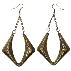 Gold-Tone Metal Dangle-Earrings #LQE2851