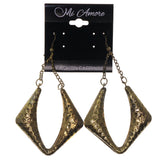 Gold-Tone Metal Dangle-Earrings #LQE2851