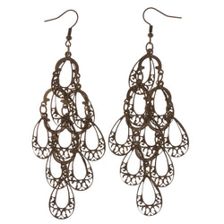 Gold-Tone Metal Chandelier-Earrings #LQE2855