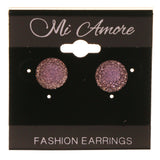 Purple Acrylic Stud-Earrings #LQE2864