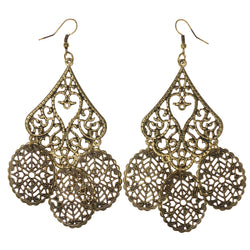 Gold-Tone Metal Dangle-Earrings #LQE2871