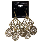 Gold-Tone Metal Dangle-Earrings #LQE2871