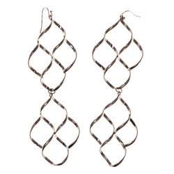 Silver-Tone Metal Dangle-Earrings #LQE2872