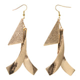Gold-Tone Metal Dangle-Earrings #LQE2873