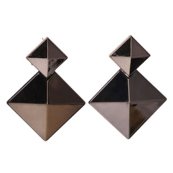 Silver-Tone Acrylic Drop-Dangle-Earrings #LQE2882