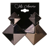 Silver-Tone Acrylic Drop-Dangle-Earrings #LQE2882