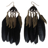 Colorful  Feather Dangle-Earrings #LQE2883