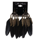 Colorful  Feather Dangle-Earrings #LQE2883