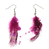 Colorful  Feather Dangle-Earrings #LQE2885