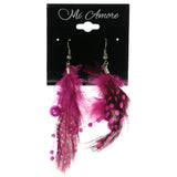 Colorful  Feather Dangle-Earrings #LQE2885