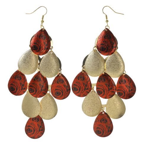 Colorful  Rose Chandelier-Earrings #LQE2886