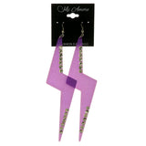 Colorful  Glitter Sparkle Lightning Bolt Dangle-Earrings #LQE2888