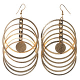 Gold-Tone Metal Dangle-Earrings #LQE2889