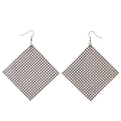 Silver-Tone Acrylic Dangle-Earrings #LQE2890