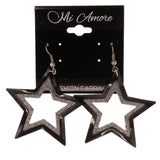 Colorful  Glitter Sparkle Star Dangle-Earrings #LQE2897