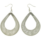 Silver-Tone Metal Dangle-Earrings LQE28