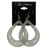 Silver-Tone Metal Dangle-Earrings LQE28