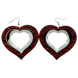 Mi Amore Dangle-Earrings Silver-Tone/Red