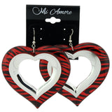 Mi Amore Dangle-Earrings Silver-Tone/Red