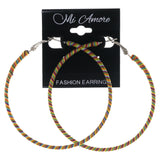 Colorful Fabric Hoop-Earrings #LQE3038