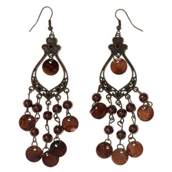 Colorful  Flower Antique Dangle-Earrings #LQE3045