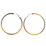 Colorful Metal Hoop-Earrings #LQE3047