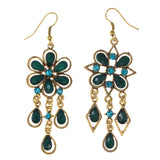 Colorful  Unique Different Flower Dangle-Earrings #LQE3053