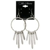 Silver-Tone Metal Dangle-Earrings