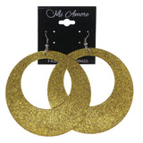 Glitter Sparkle Dangle-Earrings Yellow Color #LQE3083