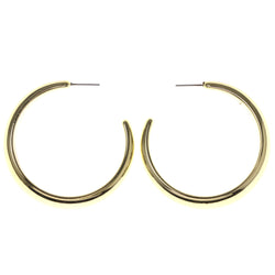 Plastic Dangle-Earrings Gold-Tone #LQE3108