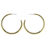 Plastic Dangle-Earrings Gold-Tone #LQE3108