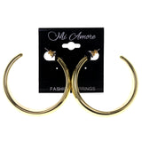 Plastic Dangle-Earrings Gold-Tone #LQE3108