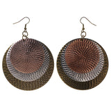 Metal Dangle-Earrings Gold-Tone & Silver-Tone #LQE3109