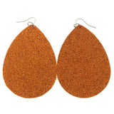 Orange & Silver-Tone Metal Dangle-Earrings