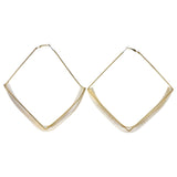 Metal Hoop-Earrings Gold-Tone #LQE3176