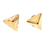 Spike Theme Metal Stud-Earrings Gold-Tone #LQE3186