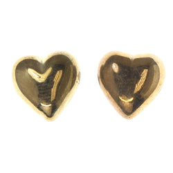 Heart Theme Metal Stud-Earrings Gold-Tone #LQE3189