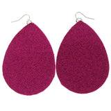 Pink & Silver-Tone Colored Metal Dangle-Earrings