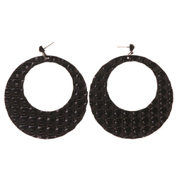 Black Metal Drop-Dangle-Earrings #LQE3209