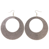 Glitter Sparkle Dangle-Earrings Silver-Tone Color #LQE3210