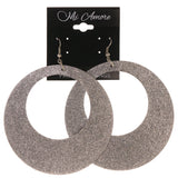 Glitter Sparkle Dangle-Earrings Silver-Tone Color #LQE3210