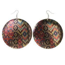 Colorful & Gold-Tone Colored Metal Dangle-Earrings #LQE3213