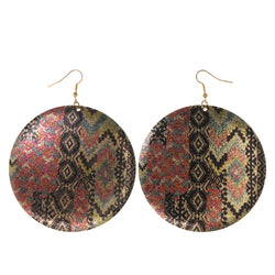 Colorful & Gold-Tone Colored Metal Dangle-Earrings #LQE3215